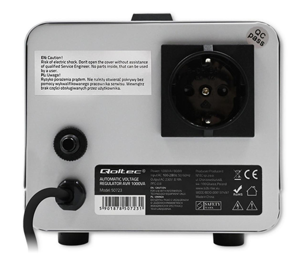 Qoltec OUTLET - Automatyczny stabilizator napięcia AVR 1000VA - 1487854 - zdjęcie 4